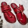 Maroon Kolhapuri Chappal