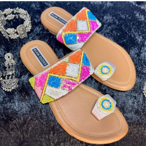 Zig Zag Beaded Flats